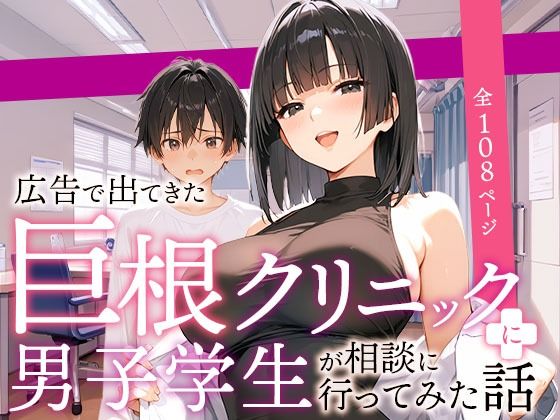 広告で出てきた巨根クリニックに男子学生が相談に行ってみた話 無料エロ漫画